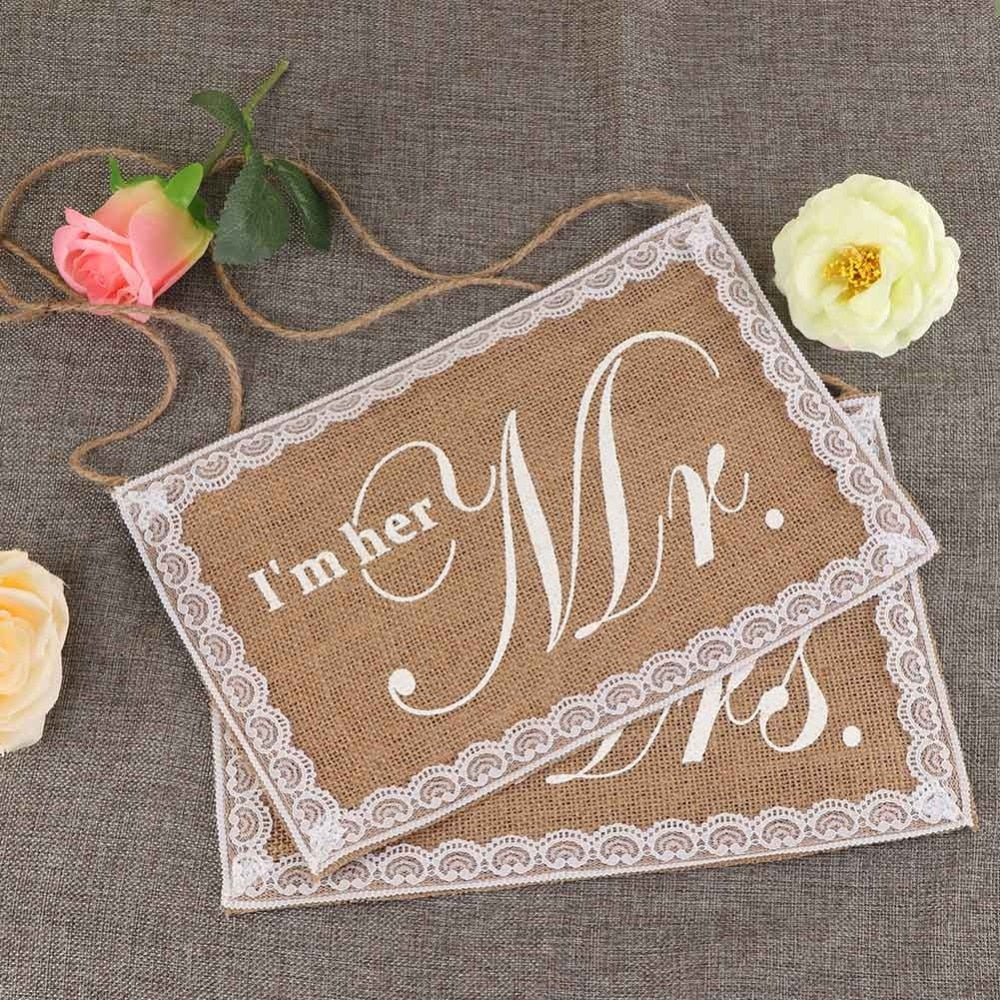 Pancarte pour mariés - Mrs & Mr